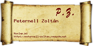 Peternell Zoltán névjegykártya