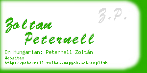 zoltan peternell business card